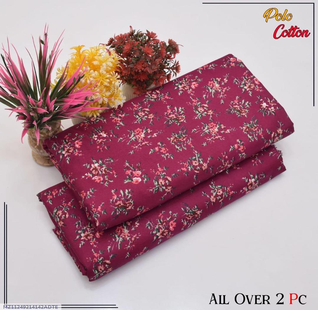 2 Pcs Women's Unstitched Printed Suit