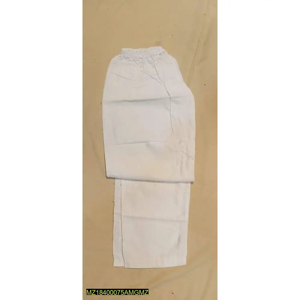 Womens Khaddar Capri Trouser (White)