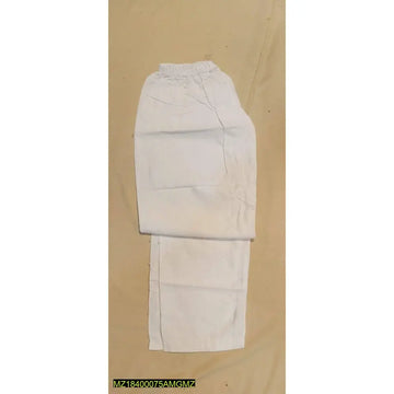 Womens Khaddar Capri Trouser (White)