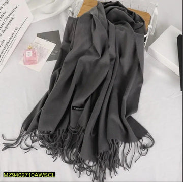 1 Pc Women's Cashmere Plain Shawl (Grey)