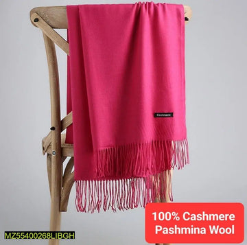 1 Pc Women's Cashmere Plain Shawl (Pink)