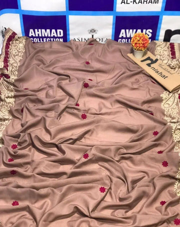Women's Swiss Lawn Plain Shawl (Beige)