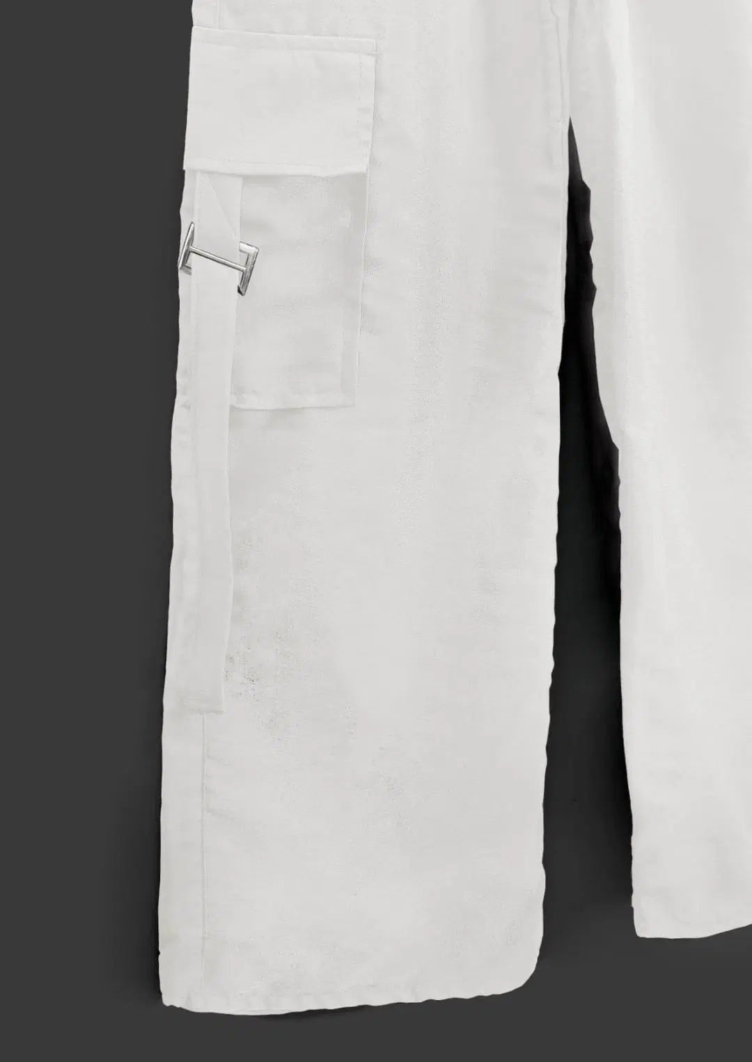 1 Pc Women's Stitched Grip Cargo Trouser With Belt (White)