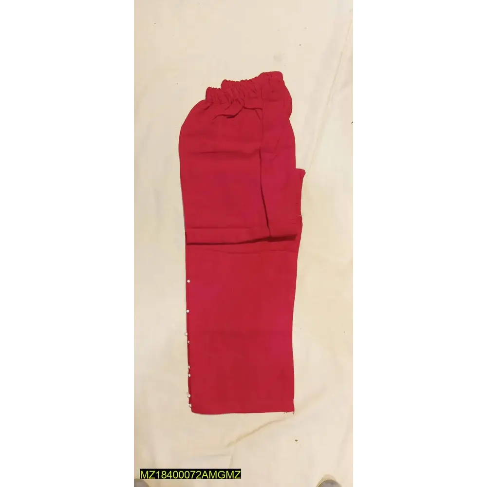 Womens Khaddar Capri Trouser (Red)